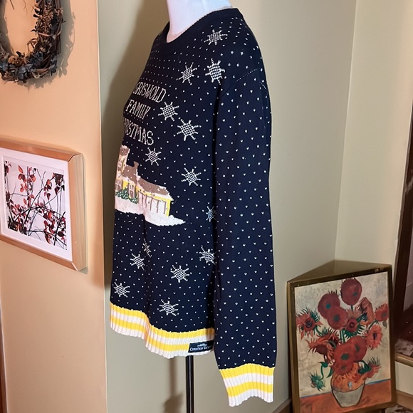 GRISWOLD FAMILY CHRISTMAS Size XL Sweater Snow Rhinestones Snowflake Light-Pack - Picture 4 of 16
